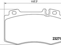 Placute frana MERCEDES-BENZ M-CLASS W163 BREMBO P50041