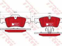 Placute frana MERCEDES-BENZ M-CLASS W164 TRW GDB1643DTE