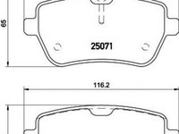 Placute frana MERCEDES-BENZ S-CLASS cupe C217 HELLA 8DB355021511