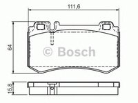 Placute frana MERCEDES-BENZ S-CLASS W221 BOSCH 0986494356