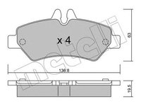 Placute frana MERCEDES-BENZ SPRINTER 3-t platou sasiu 906 METELLI 2206720