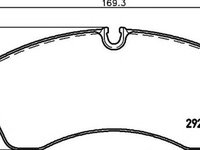 Placute frana MERCEDES-BENZ SPRINTER 5-t platou sasiu 906 HELLA 8DB355005531