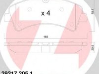 Placute frana MERCEDES-BENZ SPRINTER 5-t caroserie 906 ZIMMERMANN 292172051