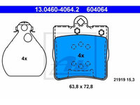 Placute frana Mercedes Clasa C Coupe Sport (Cl203), 03.2001-06.2011, Clk (C208), 06.1997-09.2002, Clasa E (W210), 06.1995-08.2003, Klasa C (W203), 05.2000-08.2007, Slk (R170), 04.1996-04.200, ATE