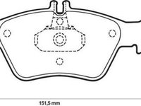 Placute frana Mercedes Clasa C (W202), Clk (C208), Clasa E (W210), Slk (R170) SRLine parte montare : Punte fata