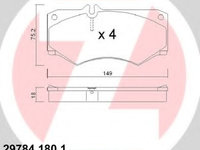 Placute frana MERCEDES G-CLASS (W460) (1979 - 1993) ZIMMERMANN 29784.180.1