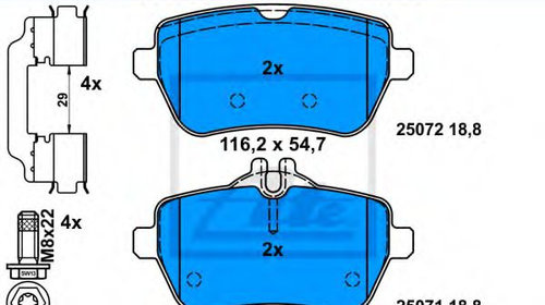 Placute frana MERCEDES S-CLASS (W222, V222, X
