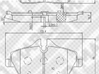 Placute frana MINI MINI Roadster R59 MAPCO 6803