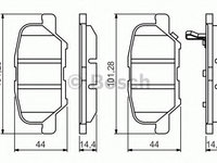 Placute frana MITSUBISHI ASX (GA_W_) (2010 - 2016) Bosch 0 986 495 358