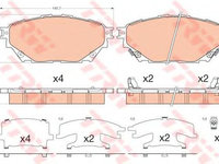 Placute frana MITSUBISHI CANTER platou / sasiu (FB_, FE_, FG_) (2001 - 2016) TRW GDB3611