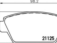 Placute frana MITSUBISHI COLT III C5 A HELLA 8DB355006231