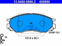 Placute frana MITSUBISHI L 400 caroserie (PD_W, PC_W, PB_V, PA_W, PA_V) (1996 - 2007) ATE 13.0460-5890.2