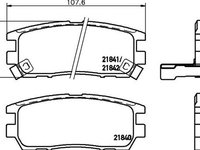 Placute frana MITSUBISHI PAJERO II Canvas Top V2 W V4 W TEXTAR 2184002