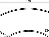 Placute frana MITSUBISHI PROUDIA/DIGNITY (S4_A, S3_A) (1999 - 2001) Textar 2348801