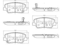 Placute frana N3600554 NIPPARTS pentru Hyundai I30 Hyundai Santa Kia Cee d Kia Sorento Kia Pro cee d Kia Carens Hyundai Veloster Hyundai I20