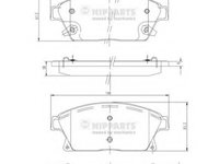 Placute frana N3600915 NIPPARTS pentru Opel Astra Chevrolet Orlando Chevrolet Cruze Chevrolet Volt Opel Zafira Chevrolet Tracker Chevrolet Trax