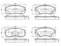 Placute frana N3605055 NIPPARTS pentru Mitsubishi Canter
