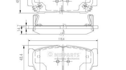 Placute frana N3610402 NIPPARTS pentru Kia So