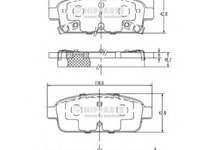 Placute frana N3610906 NIPPARTS pentru Opel Astra Chevrolet Orlando Chevrolet Cruze Chevrolet Volt Opel Zafira Chevrolet Aveo Chevrolet Sonic Chevrolet Tracker Chevrolet Trax