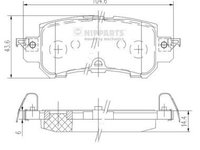 Placute frana N3613026 NIPPARTS pentru Mazda Cx-5 Mazda Cx-3