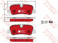 Placute frana NISSAN ALMERA II N16 TRW GDB1632DTE PieseDeTop