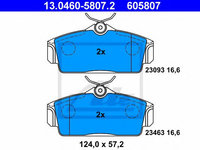 Placute frana NISSAN ALMERA Mk II (N16) (2000 - 2016) ATE 13.0460-5807.2