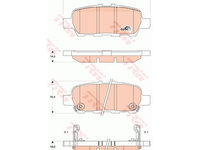 Placute frana Nissan Cube (Z12), 09.2007-, Juke (F15), 06.2010-, Leaf, 11.2010-, Nv200 Caroserie, 02.2010-, Pulsar (C13), 08.2012-, TRW