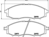 Placute frana Nissan Leaf, Navara (D40), Nv200 / Evalia Bus, Pathfinder 3 (R51) SRLine parte montare : Punte fata