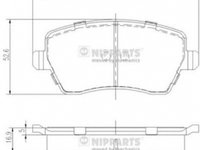 Placute frana NISSAN MICRA C+C K12 NIPPARTS J3601085