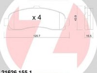 Placute frana NISSAN MICRA II K11 ZIMMERMANN 216261551