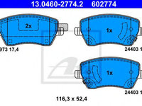 Placute frana NISSAN MICRA IV (K13) (2010 - 2016) ATE 13.0460-2774.2