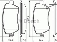 Placute frana NISSAN MICRA IV K13 BOSCH 0986494573