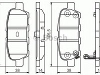 Placute frana NISSAN MURANO (Z51) (2007 - 2016) Bosch 0 986 495 089