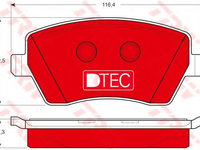 Placute frana NISSAN NOTE (E11) (2006 - 2016) TRW GDB3332DTE