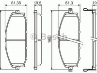 Placute frana NISSAN PATROL GR V Wagon Y61 BOSCH 0986494150