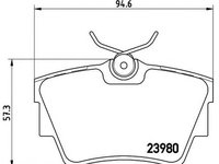 Placute frana NISSAN PRIMASTAR bus X83 BREMBO P59041