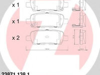 Placute frana NISSAN PULSAR hatchback (C13) (2012 - 2016) ZIMMERMANN 23871.138.1