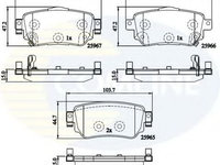 Placute frana NISSAN QASHQAI (J11, J11_) (2013 - 2016) COMLINE CBP32277