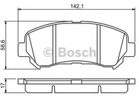 Placute frana NISSAN QASHQAI / QASHQAI +2 (J10, JJ10) (2007 - 2016) Bosch 0 986 494 244