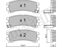 Placute frana NISSAN TERRANO I WD21 METELLI 2204080