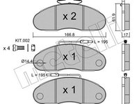 Placute frana NISSAN TRADE bus METELLI 2201110