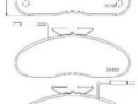 Placute frana NISSAN TRADE caroserie inchisa/combi (1996 - 2000) BREMBO P 56 019