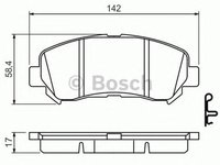 Placute frana NISSAN X-TRAIL T31 BOSCH 0986494501