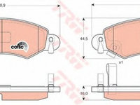 Placute frana OPEL AGILA A H00 TRW GDB1420 PieseDeTop