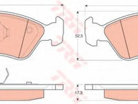 Placute frana OPEL ASTRA F (56_, 57_) (1991 - 1998) TRW GDB1300