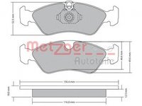 Placute frana OPEL ASTRA F CLASSIC hatchback METZGER 1170235