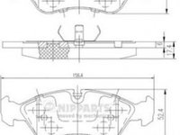 Placute frana OPEL ASTRA F hatchback 53 54 58 59 NIPPARTS J3600900