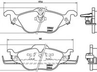 Placute frana OPEL ASTRA G caroserie F70 BREMBO P59030