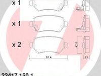 Placute frana OPEL ASTRA G caroserie F70 ZIMMERMANN 234171501