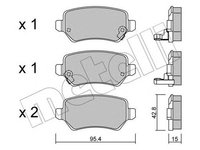 Placute frana OPEL ASTRA G combi F35 METELLI 2205420